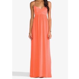 amanda uprichard pink silk maxi dress